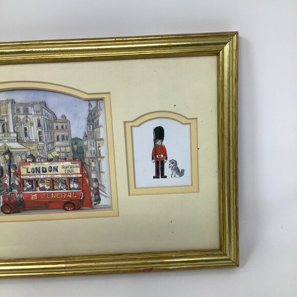 Diane Elson art London decoupage sketch pencil Piccadilly Circus John Ellam - Picture 4 of 10